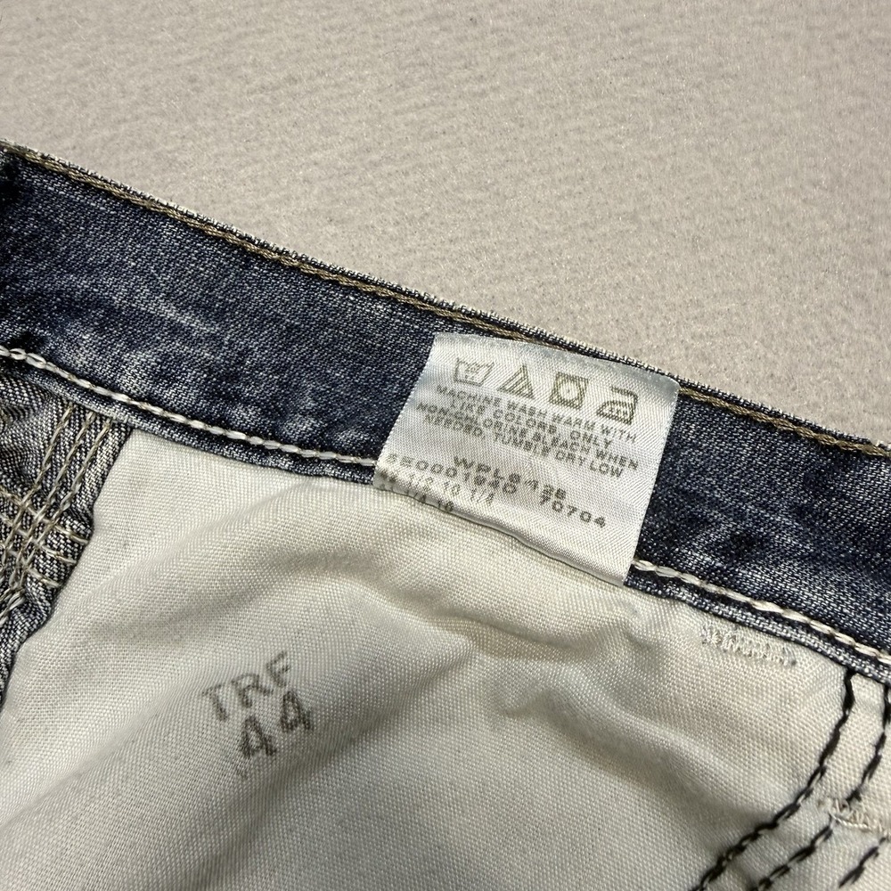 VTG Y2K Wrangler Jorts Rugged Wear Mens 40 Blue Denim Carpenter Shorts Relaxed - Picture 4 of 16